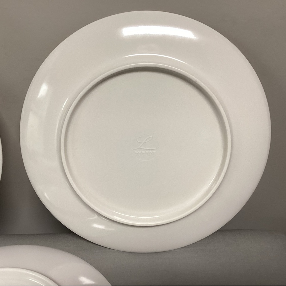 🔵 Vintage MCM Lucent Dinnerware - 3 Dinner Plates - Melamine - Flower Cart - Picture 8 of 13